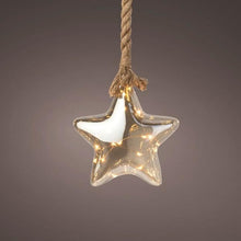 Load image into Gallery viewer, Micro LED Christmas Star with Jute Rope Decoration
