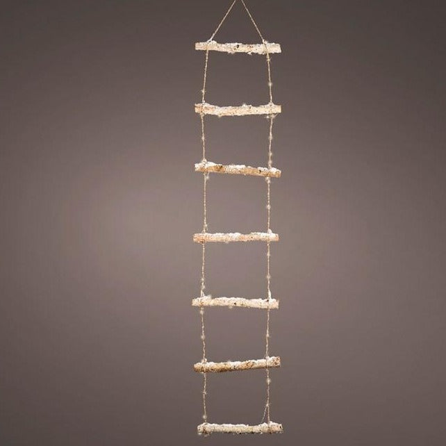 Christmas Wooden Ladder Decoration LED