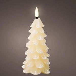 Cream Christmas Tree Candle LED 16.5cm