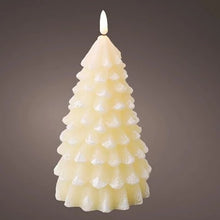 Load image into Gallery viewer, Cream Christmas Tree Candle LED 22cm
