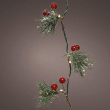 Load image into Gallery viewer, 10 Red Berry Foliage Micro LED Battery Operated Lights
