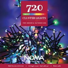 Load image into Gallery viewer, Noma 720 Multi Colour Christmas Cluster Lights
