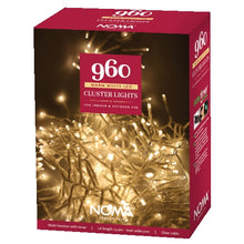 Load image into Gallery viewer, Noma 960 Cluster Lights Warm White Clear Cable

