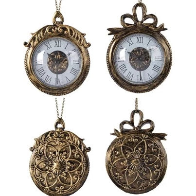 Vintage Clock Set Christmas Tree Decorations