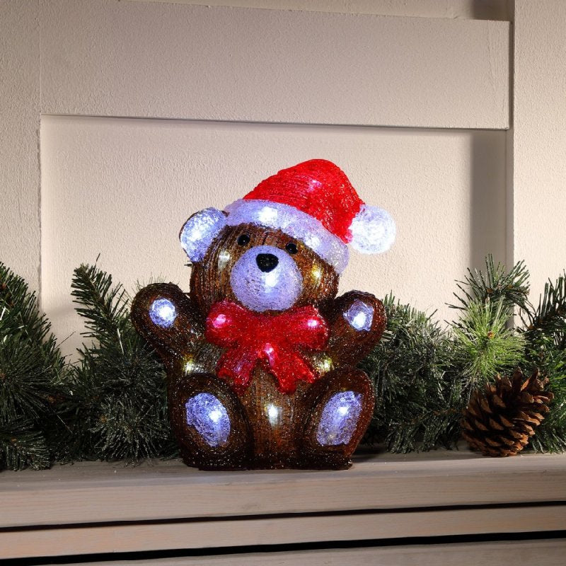 Acrylic Christmas Teddy Bear