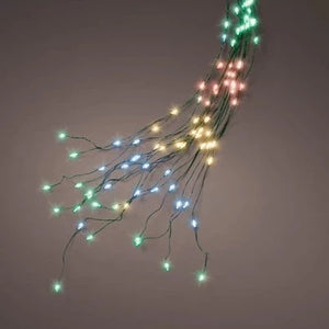 Lumineo Multi Colour Green Cable Tree Lights 180cm