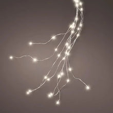 Load image into Gallery viewer, Lumineo Warm White Silver Cable Tree Lights 180cm

