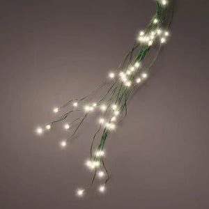 Lumineo Warm White Green Cable Tree Lights 210cm