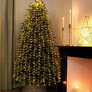 Lumineo Warm White Green Cable Tree Lights 210cm