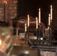 Load image into Gallery viewer, Vintage Style Black Iron Candle Holder
