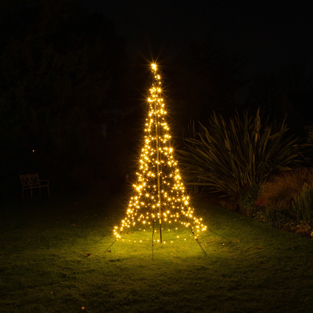 Noma Starry Nights 2m Pole Christmas Tree with Warm White Lights
