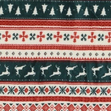 Load image into Gallery viewer, Christmas Patterned Red and Green Throw
