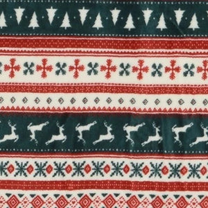 Christmas Patterned Red and Green Throw