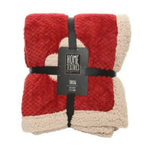 Load image into Gallery viewer, Red Throw with Heart Embroidery
