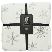 Load image into Gallery viewer, White Christmas Snowflake Throw

