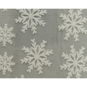 Grey Snowflake Christmas Throw
