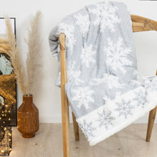 Load image into Gallery viewer, Grey Snowflake Christmas Throw
