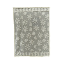 Load image into Gallery viewer, Grey Snowflake Christmas Throw

