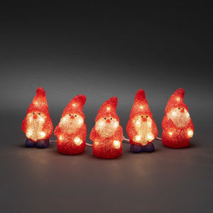 Acrylic Lit Santa Christmas LED Light Set
