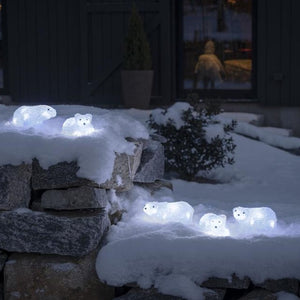 Konstsmide 5 Piece Acrylic Polar Bear Light Set