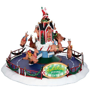 Lemax Reindeer On Holiday Santa's Wonderland Decoration