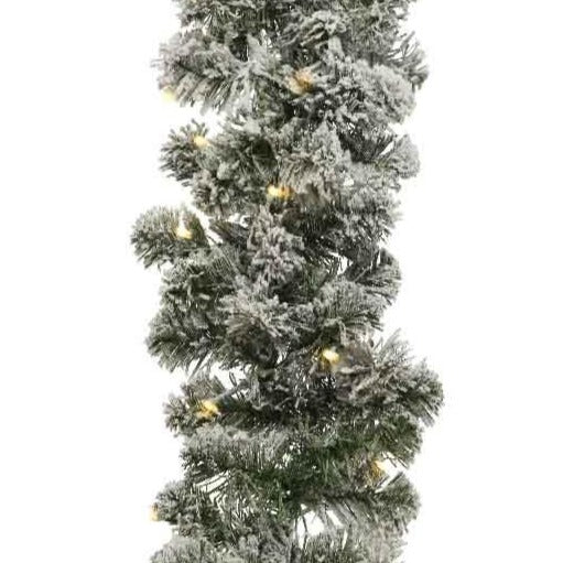 Snowy Imperial Garland Pre-Lit 270cm