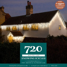 Load image into Gallery viewer, Noma 720 White Snowing Icicle Lights 15.4m
