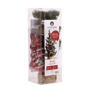 Pre Decorated Imperial Mini Christmas Tree with Red Baubles