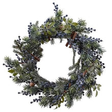 Load image into Gallery viewer, Frosted Blue Berries Christmas Wreath 60cm
