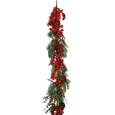 Luxury Christmas Red Berries Garland
