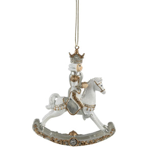Nutcracker on Rocking Horse Decoration