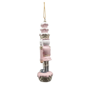 Christmas Pink Hanging Cupcake Nutcracker 11cm