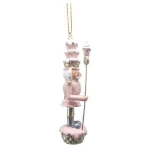 Christmas Pink Hanging Cupcake Nutcracker 11cm