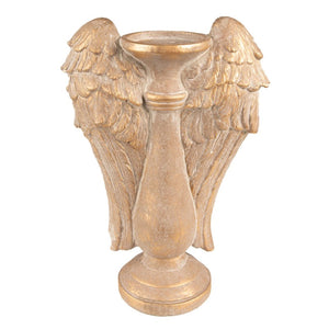 Golden Angel Wings Christmas Candle Holder