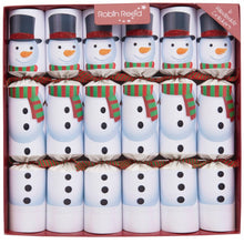 Load image into Gallery viewer, Robin Reed 6 Racing Snowmen Christmas Crackers
