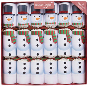 Robin Reed 6 Racing Snowmen Christmas Crackers