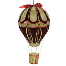 Load image into Gallery viewer, Velvet Hot Air Balloon Christmas Decoration
