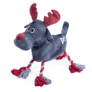 Christmas Reindeer Rope Legs Dog Toy