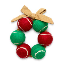 Load image into Gallery viewer, Tennis Ball Christmas Wreath Dog Toy
