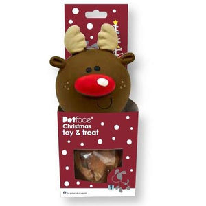Latex Reindeer Dog Toy and Treat