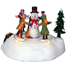 Load image into Gallery viewer, Lemax Merry Snowman Christmas Village Animated Decoration
