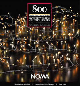 Noma 800 Random Twinkling White & Warm White Cluster Lights