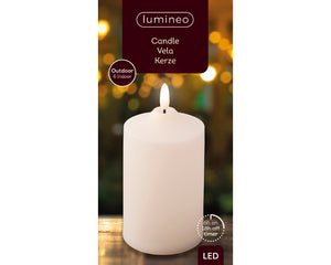 Outdoor LED Cream Church Candle 15cm