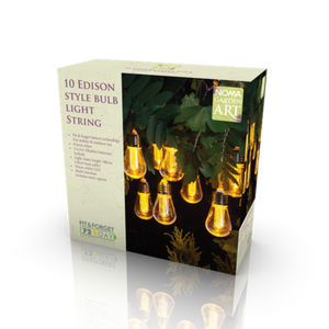 Noma 10 Edison Style Bulb Light Set Battery Operated