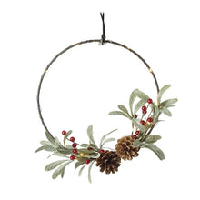Load image into Gallery viewer, Light Up Wreath With Frosted Mistletoe and Berries
