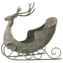 Load image into Gallery viewer, Christmas Rustic Metal Reindeer Sleigh
