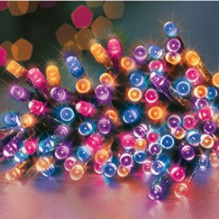 Premier TimeLights 200 Rainbow LED Battery Operated String Lights