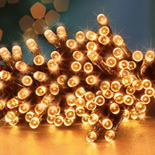 Load image into Gallery viewer, Premier TimeLights 100 Vintage Gold LED Battery Operated String Lights
