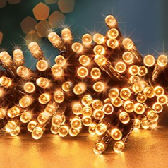 Premier TimeLights 400 Vintage Gold LED Battery Operated String Lights