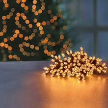 Load image into Gallery viewer, Premier TimeLights 400 Vintage Gold LED Battery Operated String Lights
